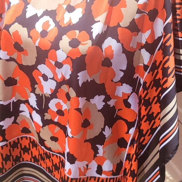 Michael Michael Kors houndstooth poppy handkerchief butterfly blouse size S/M - Picture 4 of 10